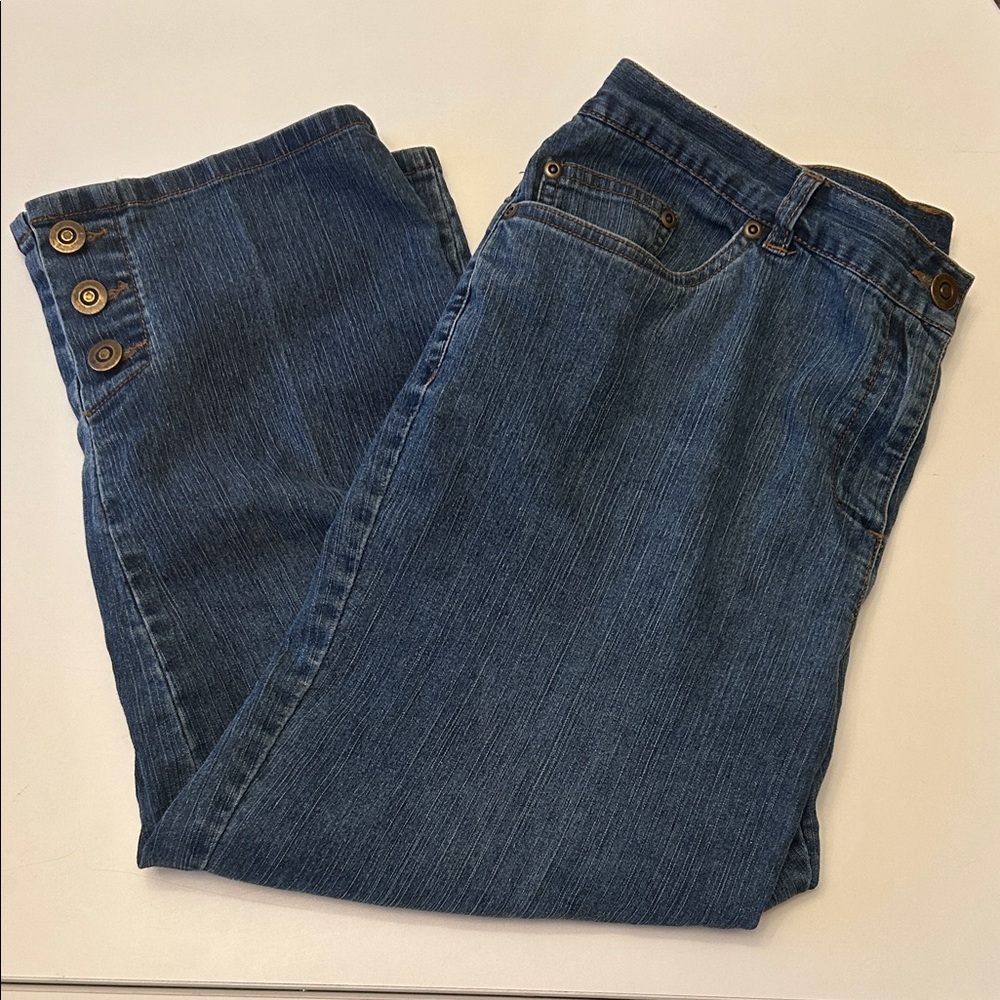 Ruby Rd. Favorites Blue Capri Denim Blue Jeans Size 12P